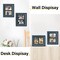 8x10 Velvet Picture Frame with 2 Opening Picture, HD Real Glass Navy Blue Velvet Photo Frame with Black White Border Mat, Gold Border Horizontal & Vertical Display for Tabletop or Wall Decor (2 Pack)